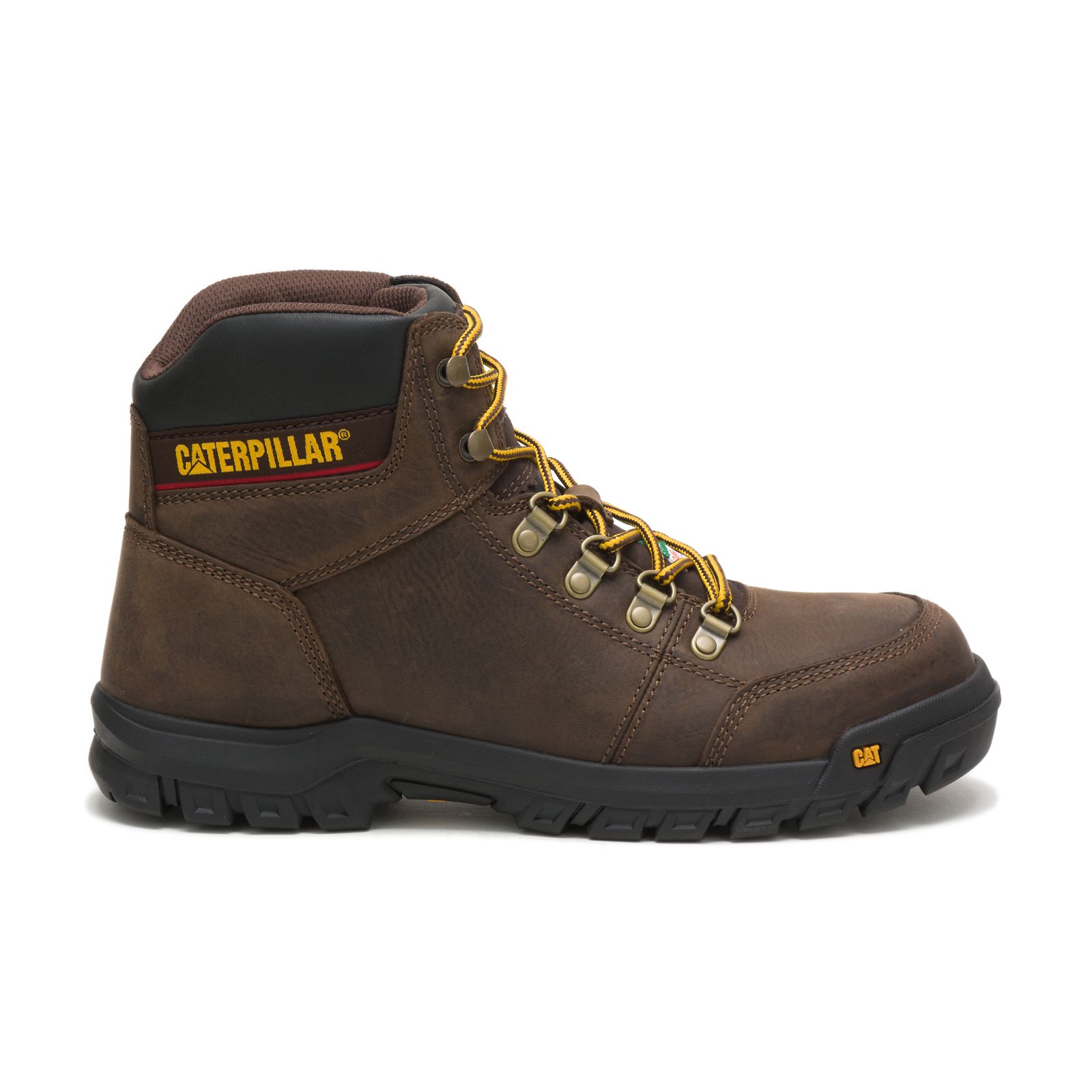 Men's Caterpillar Outline Steel Toe Csa Work Boots Brown Ireland TEIZ98305